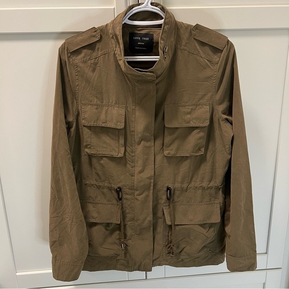 Love Tree Jackets & Blazers - LOVE TREE Military / Utility Style Lightweight Spring or Fall Jacket Size Medium